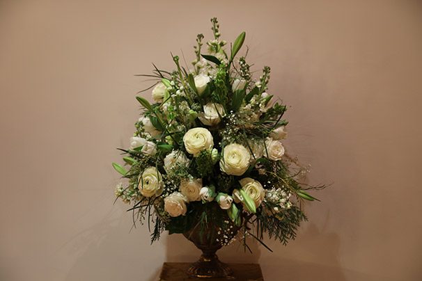 Composición floral de Guillermo Lasso