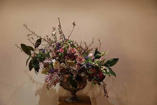 Composición floral de Guillermo Lasso